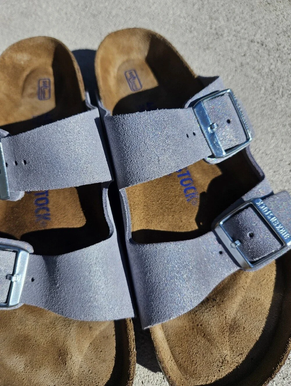 Birkenstock Arizona Shimmering Purple Fog Suede 40 R